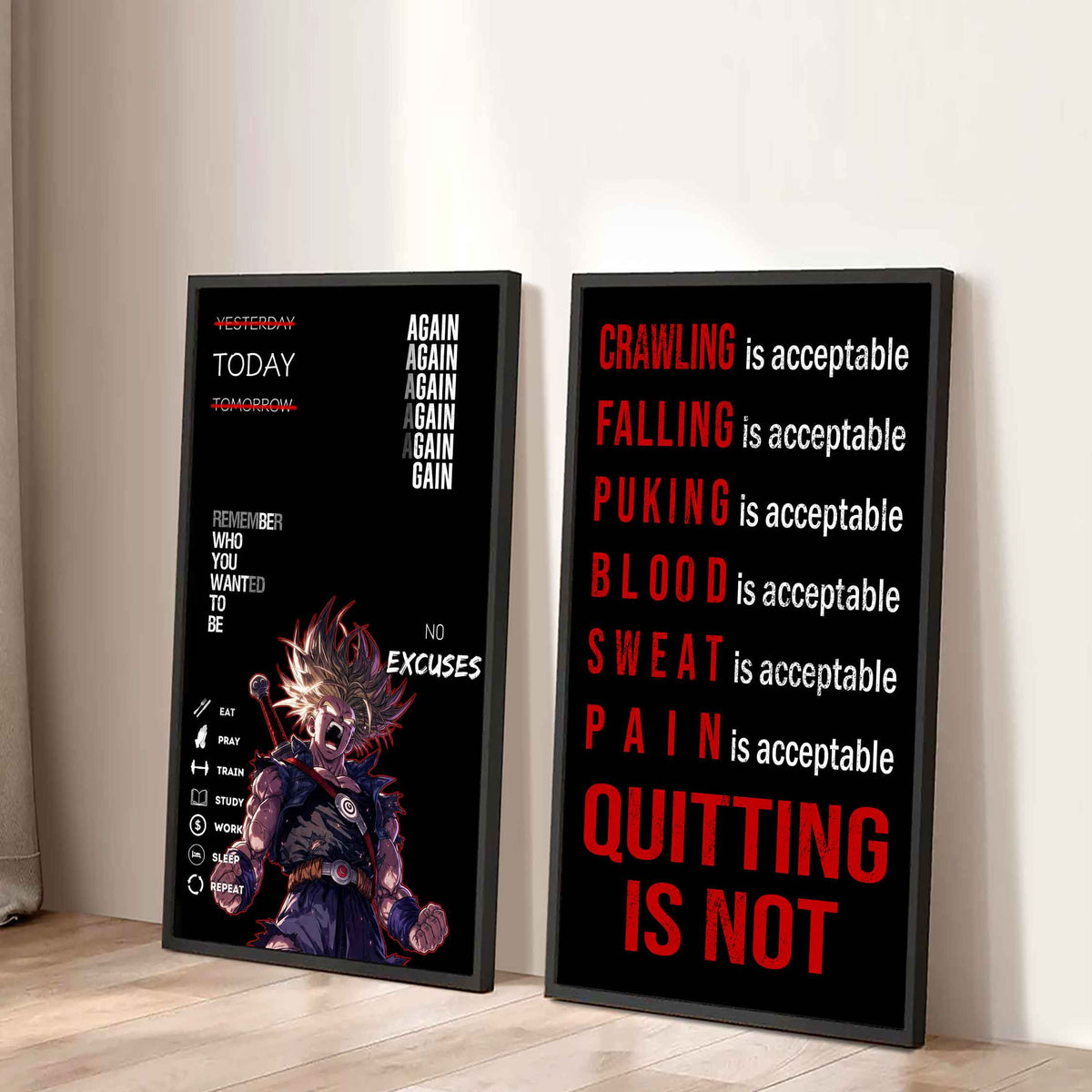 Quiting Is Not Canvas Set Ready To Hang Gift For Your Son Your Friend
