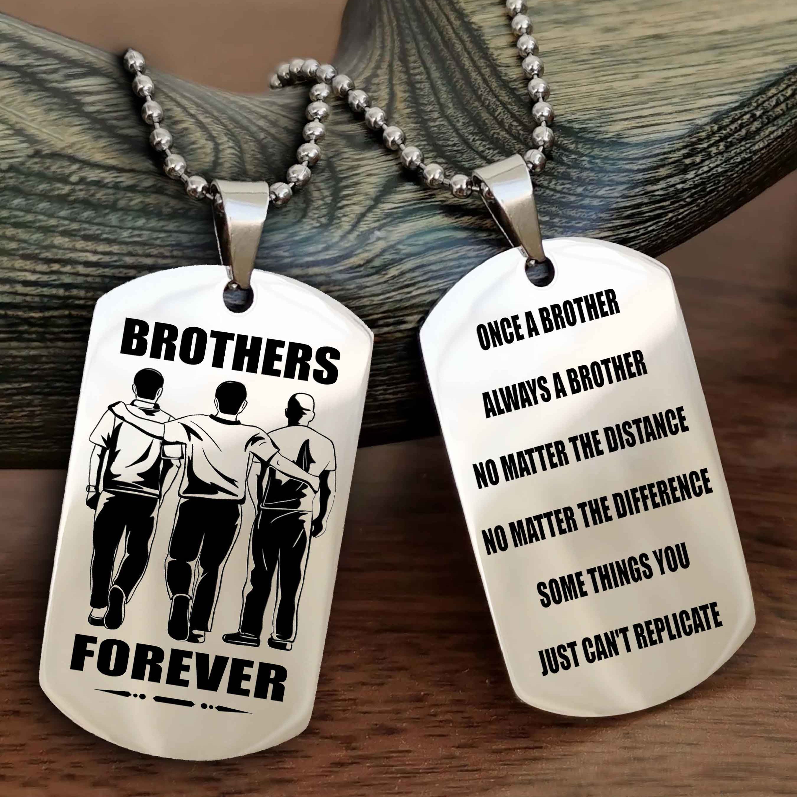 DRB Personalized Double Sided Dog Tag For My Brother - Once A Soldier Always A Soldier