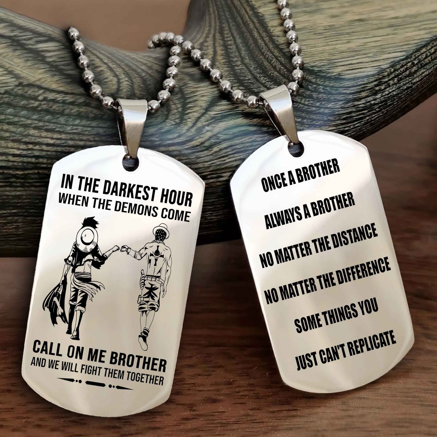 Knight Templar Customizable engraved dog tag double sided gift from brother Once A Brother Always A Brother