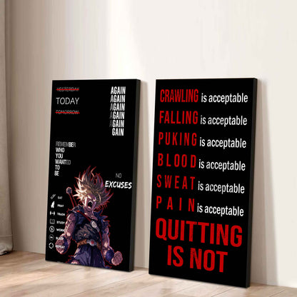 Quiting Is Not Canvas Set Ready To Hang Gift For Your Son Your Friend