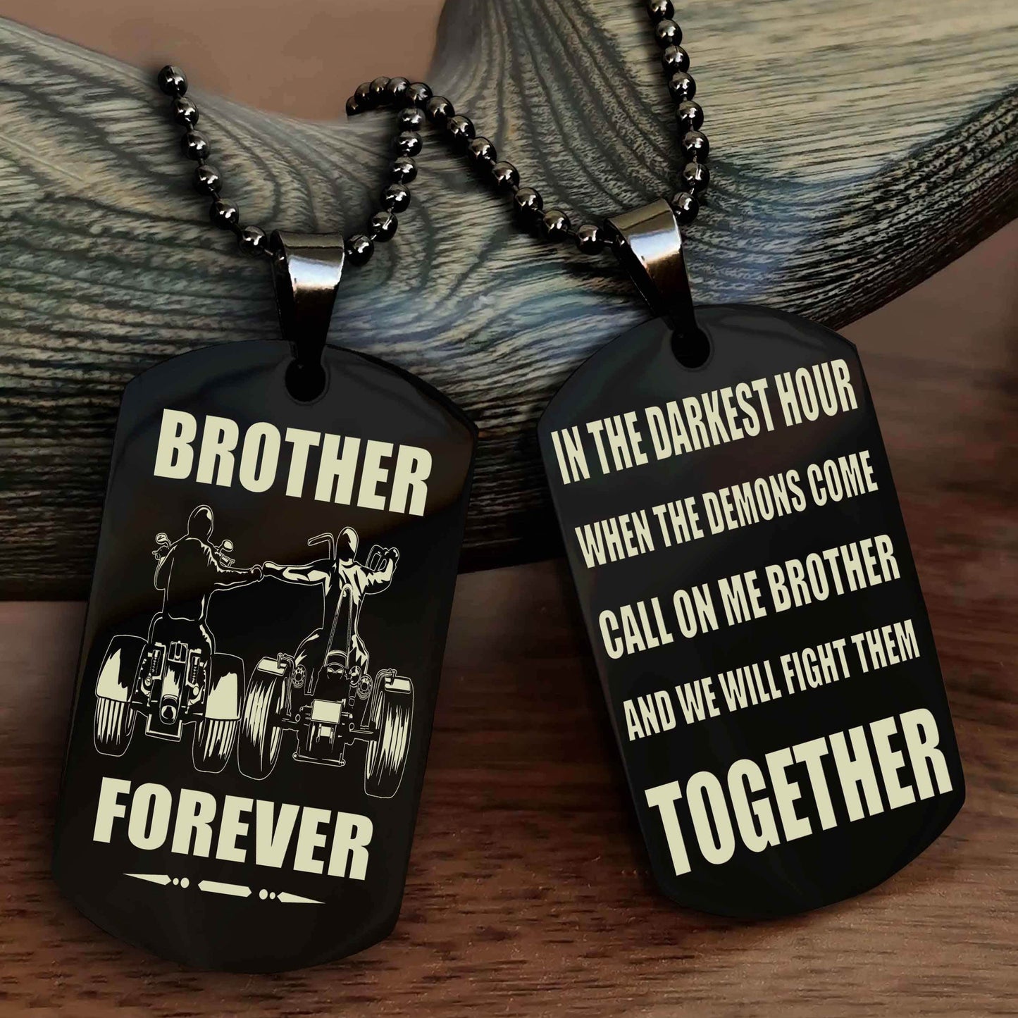 Police Personalized Double Sided Dog Tag For My Brother - Call On Me Brother And We Will Fight Them Together Gift For Your Friend
