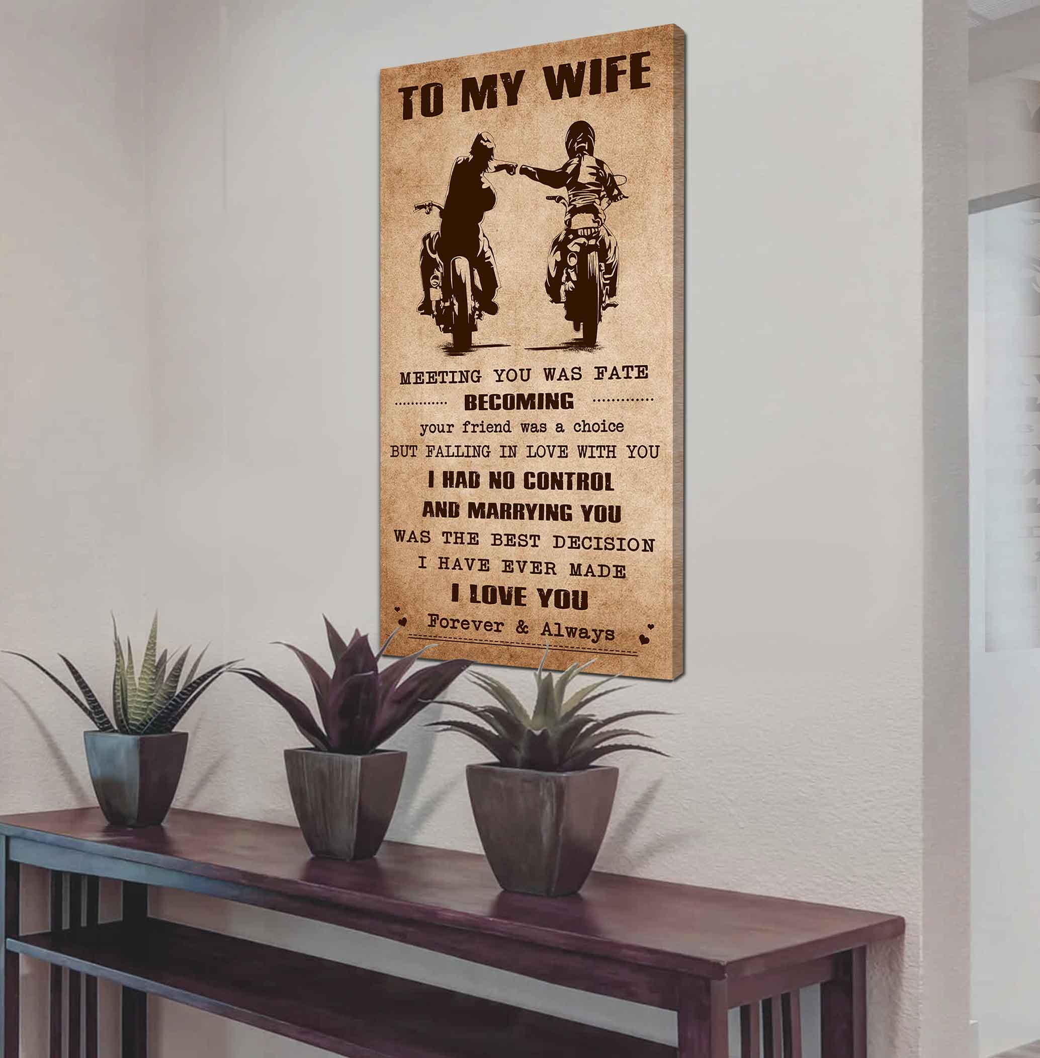 Family Poster Canvas To My Wife Meeting You Was Fate - I Love You Forever And Always Gift For Your Wife