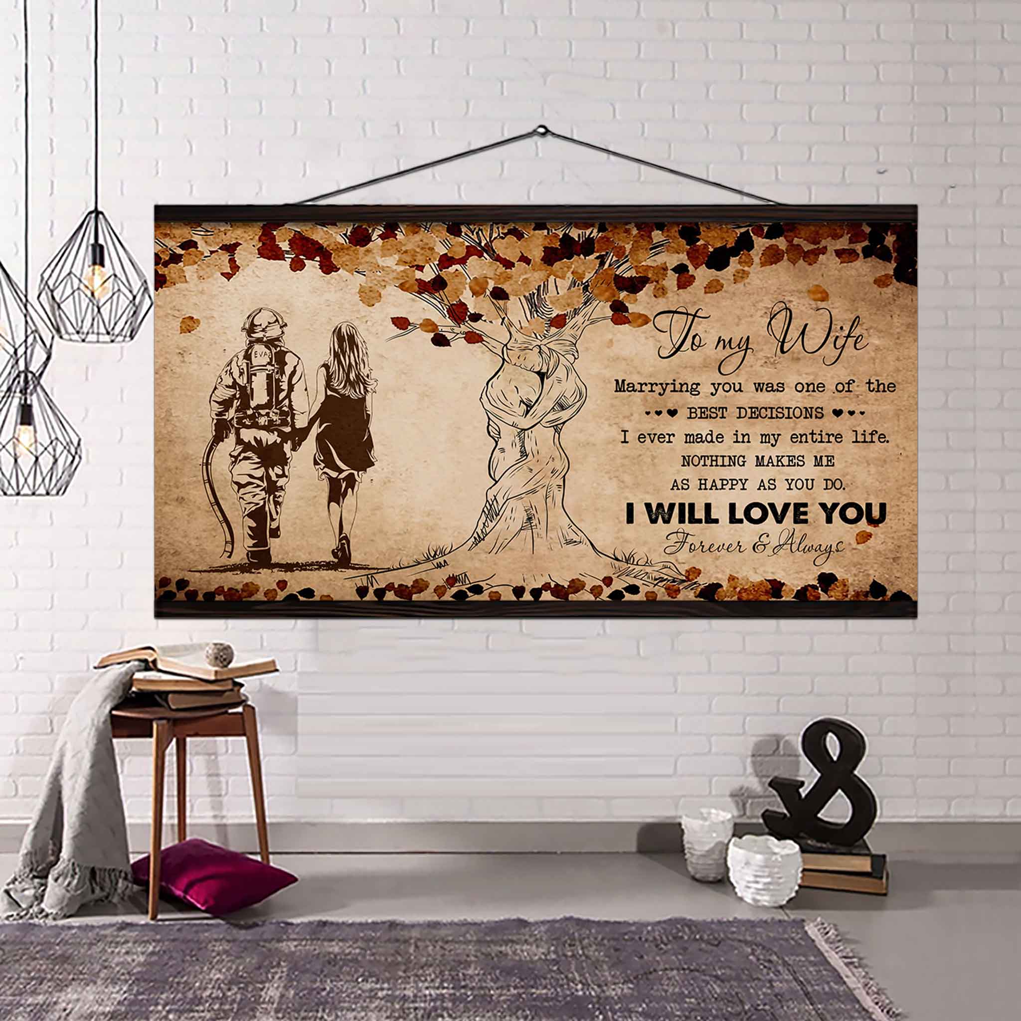 Samurai Poster Canvas To My Wife Marrying You Was One Of The Best Decisions - I Will Love You Forever And Always Gift For Your Wife