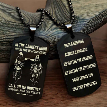 Knight Templar Customizable engraved dog tag double sided gift from brother Once A Brother Always A Brother