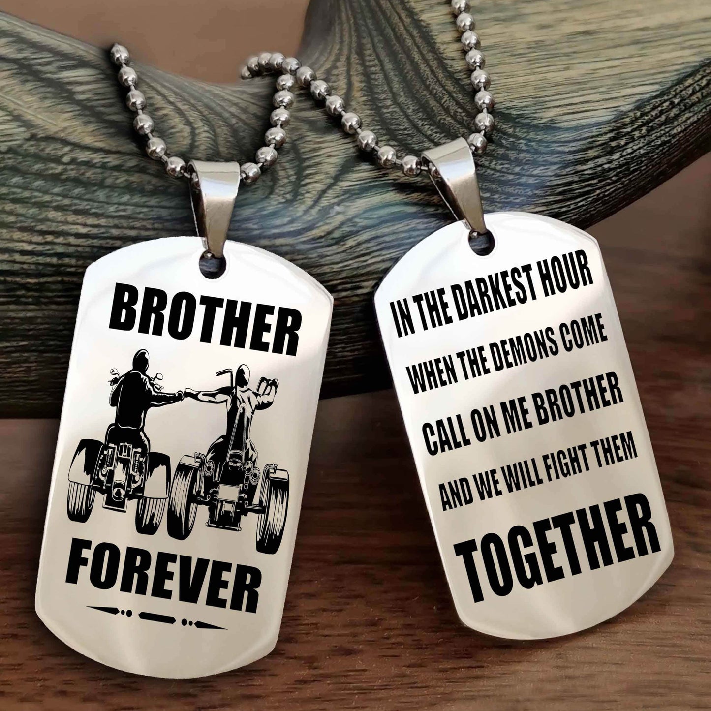 Police Personalized Double Sided Dog Tag For My Brother - Call On Me Brother And We Will Fight Them Together Gift For Your Friend