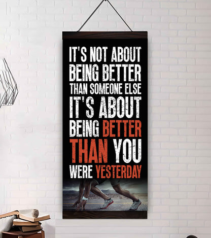 Soccer It is not About Being Better Than Someone Else It is about being better than you were the day before.