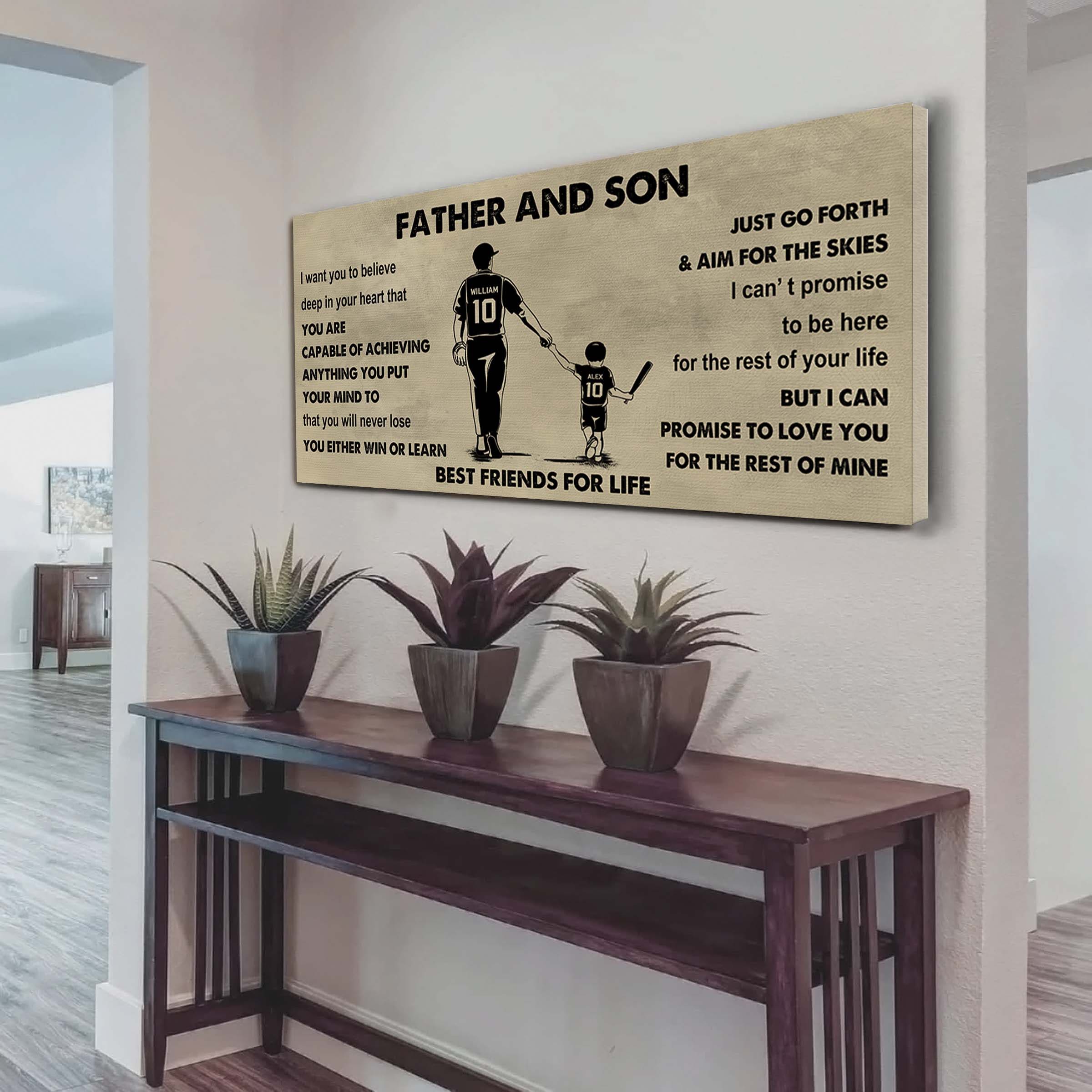 Sport-Family Father And Son Best Friends For Life - Ver 2 You Will Never Lose Poster Canvas Gift For Son From Father