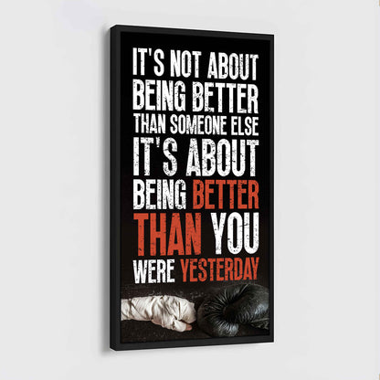 Soccer It is not About Being Better Than Someone Else It is about being better than you were the day before.