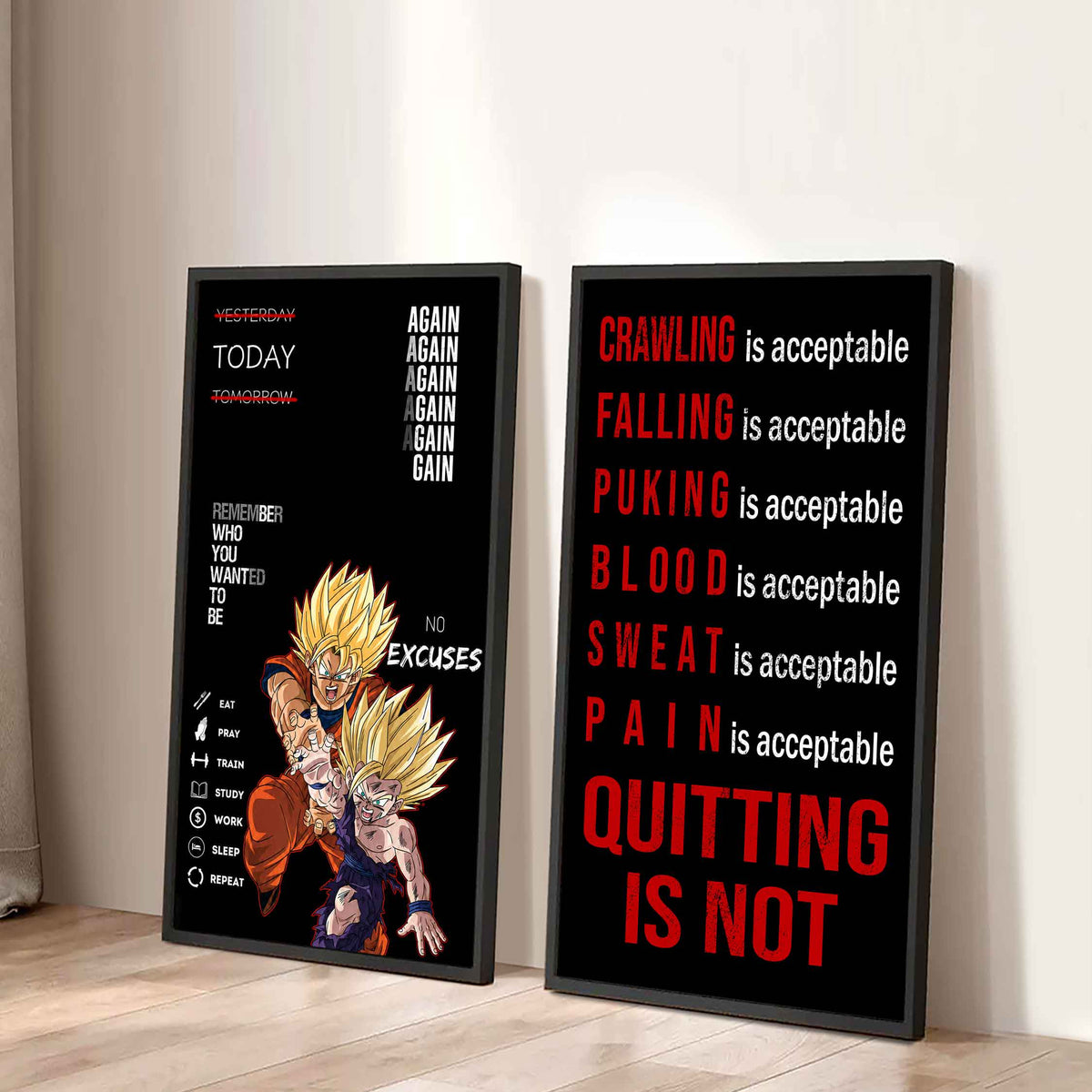 Quiting Is Not Canvas Set Ready To Hang Gift For Your Son Your Friend