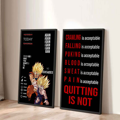 Quiting Is Not Canvas Set Ready To Hang Gift For Your Son Your Friend