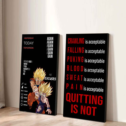 Quiting Is Not Canvas Set Ready To Hang Gift For Your Son Your Friend