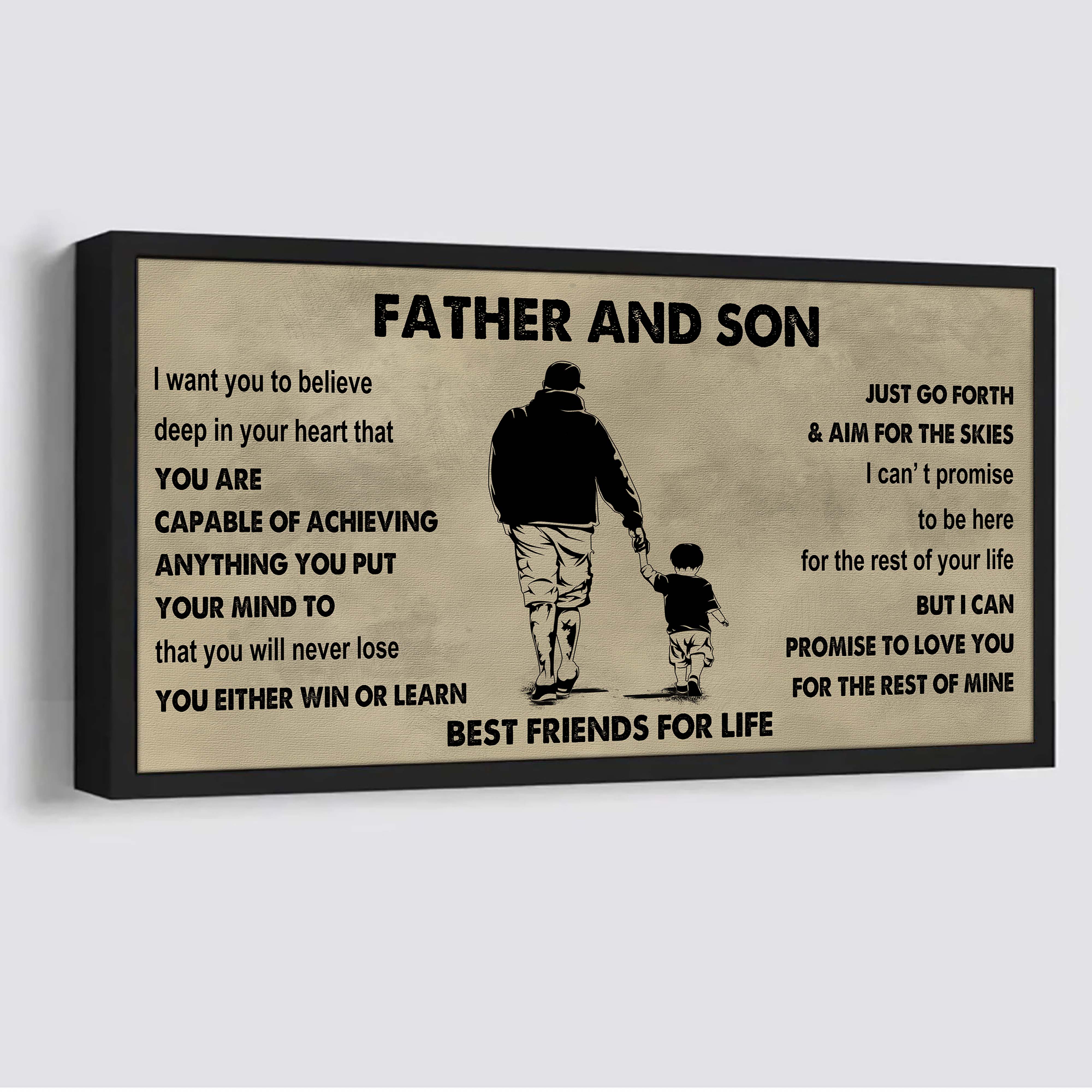 Soldier Father And Son Best Friends For Life - Ver 2 You Will Never Lose Poster Canvas Gift For Son From Father