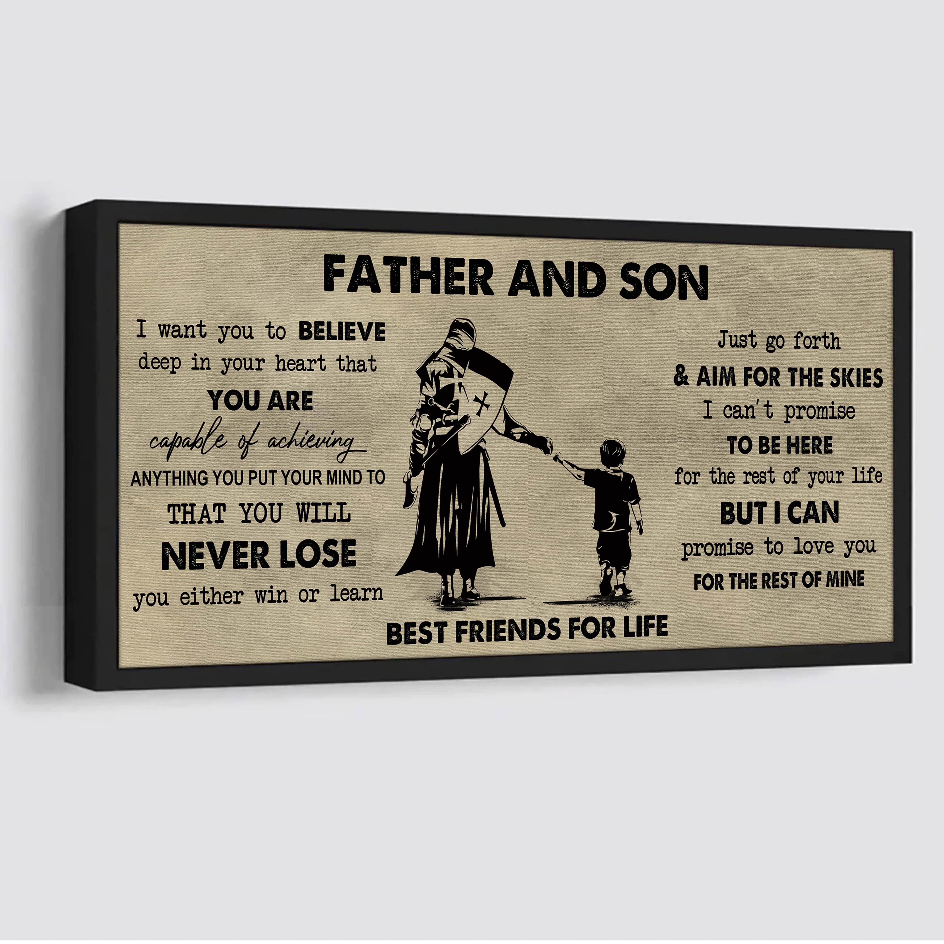 DRB Father And Daughter Best Friend For Life - You Will Never Lose Poster Canvas Gift For Daughter From Father