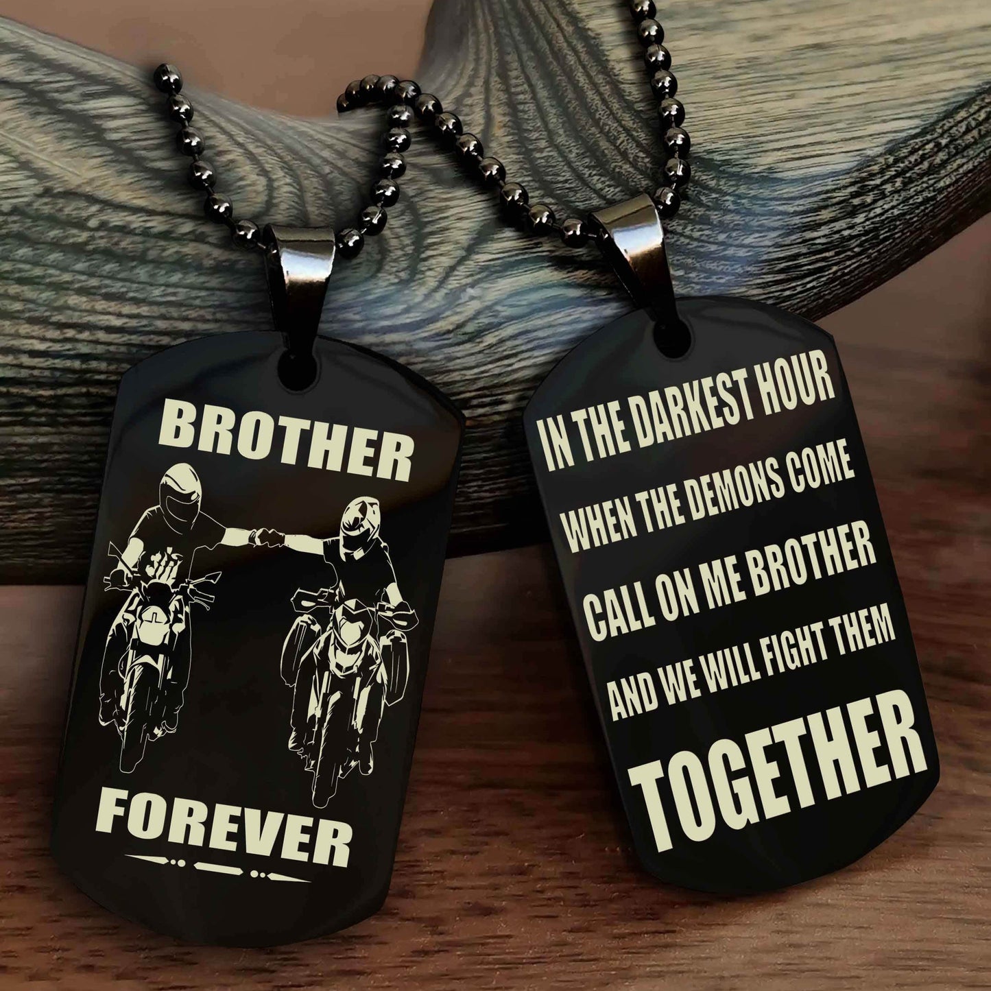 Police Personalized Double Sided Dog Tag For My Brother - Call On Me Brother And We Will Fight Them Together Gift For Your Friend