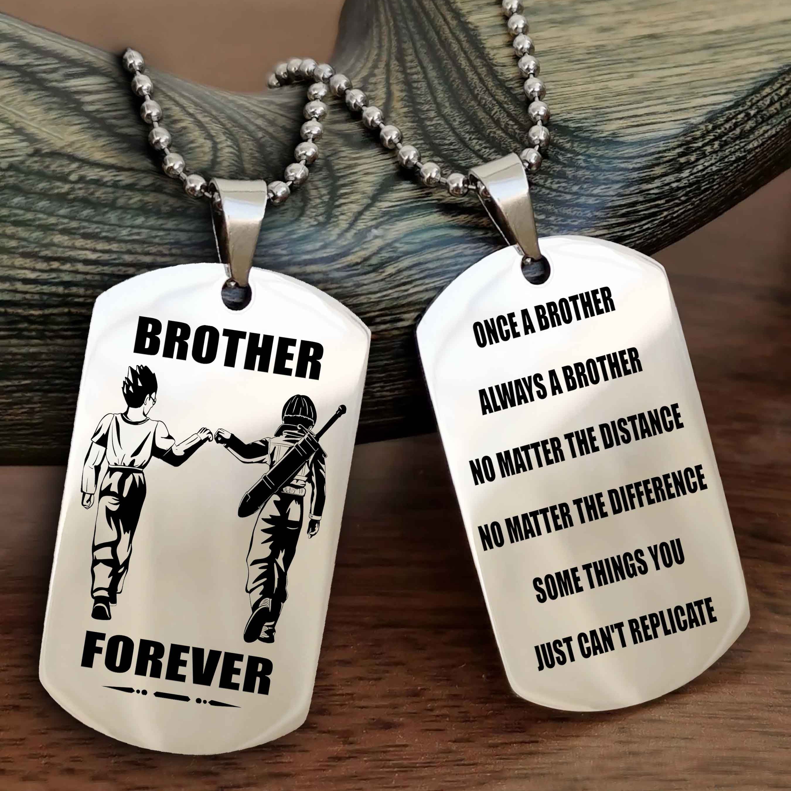 DRB Personalized Double Sided Dog Tag For My Brother - Once A Soldier Always A Soldier
