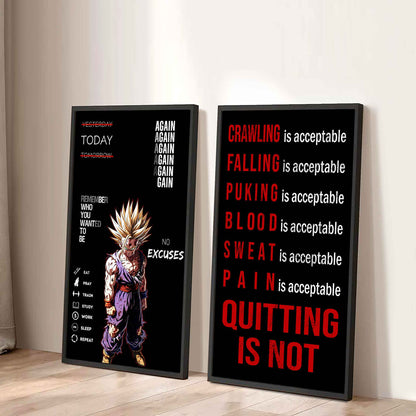 Quiting Is Not Canvas Set Ready To Hang Gift For Your Son Your Friend