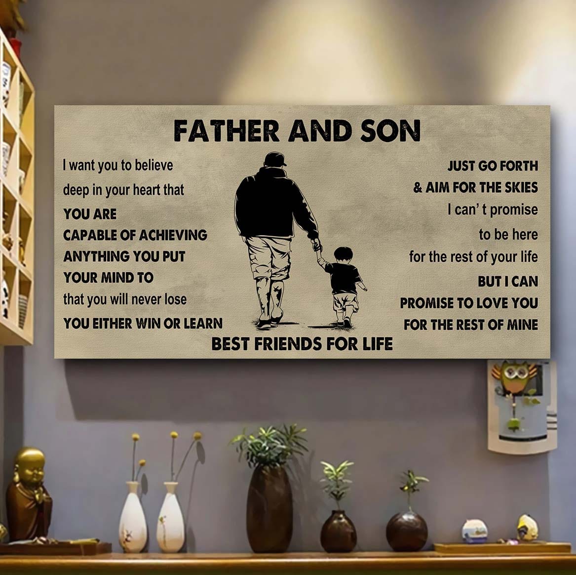 Family Father And Daughter Best Friends For Life - Ver 2 You Will Never Lose Poster Canvas Gift For Daughter From Father