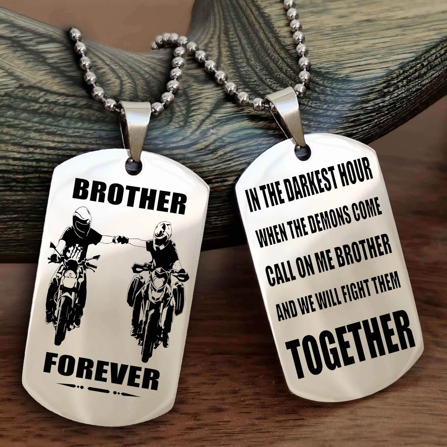 Soldier-Navy Personalized Double Sided Dog Tag For My Brother - Call On Me Brother And We Will Fight Them Together Gift For Your Friend
