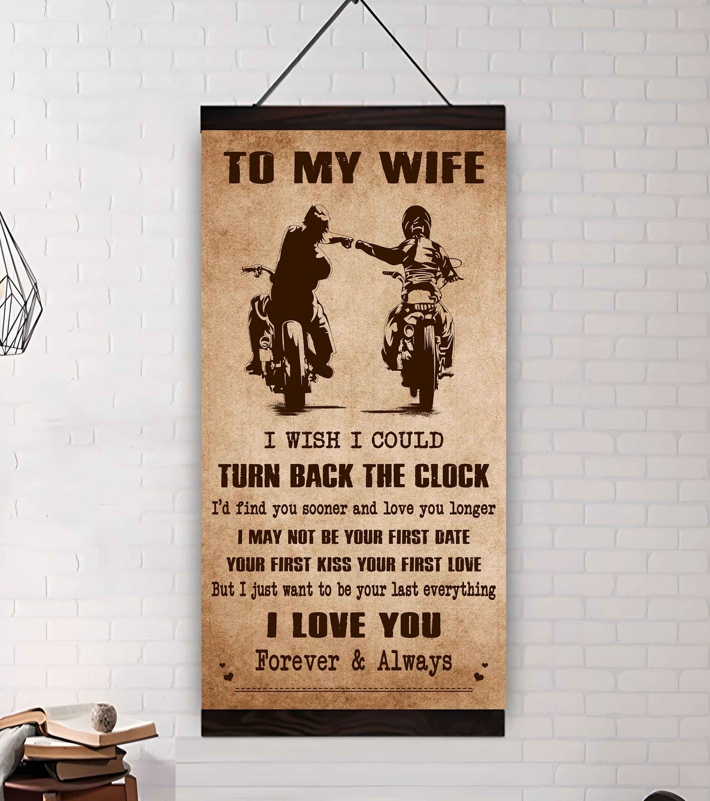 Samurai Poster Canvas To My Wife I Wish I Could Turn Back The Clock - I Love You Forever And Always Gift For Your Wife