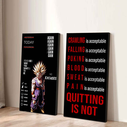 Quiting Is Not Canvas Set Ready To Hang Gift For Your Son Your Friend