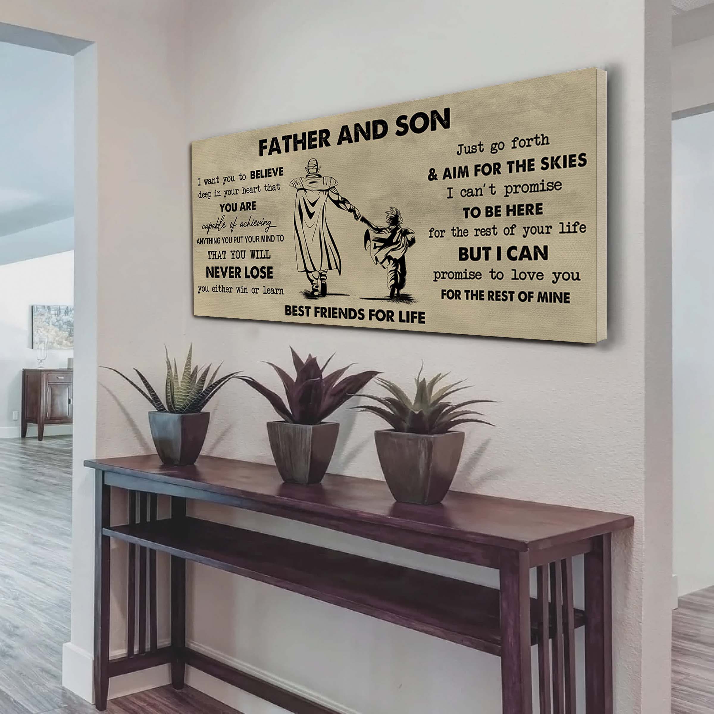 DRB Father And Son Best Friend For Life - You Will Never Lose Poster Canvas Gift For Son From Father -Photo Upload