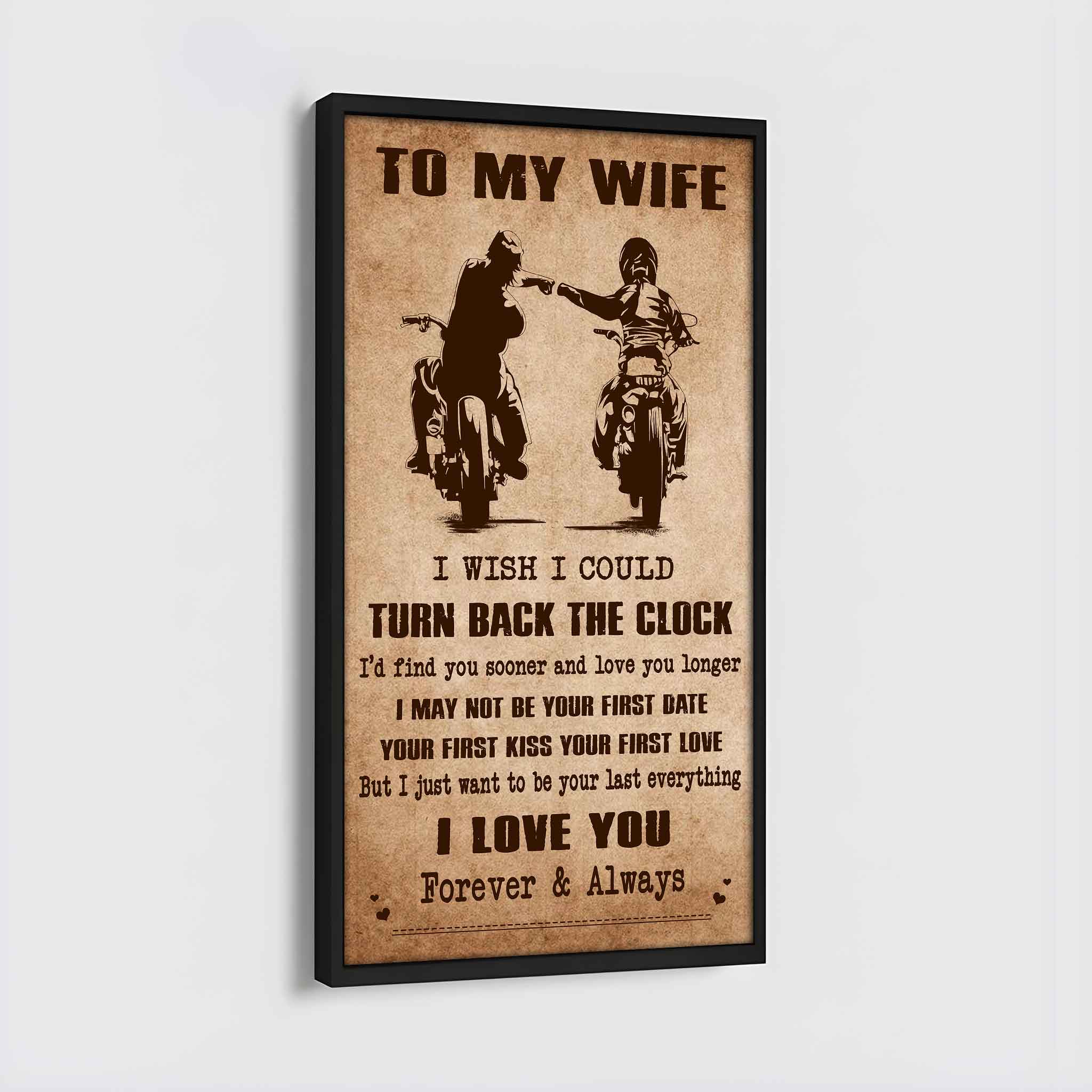 Samurai Poster Canvas To My Wife I Wish I Could Turn Back The Clock - I Love You Forever And Always Gift For Your Wife