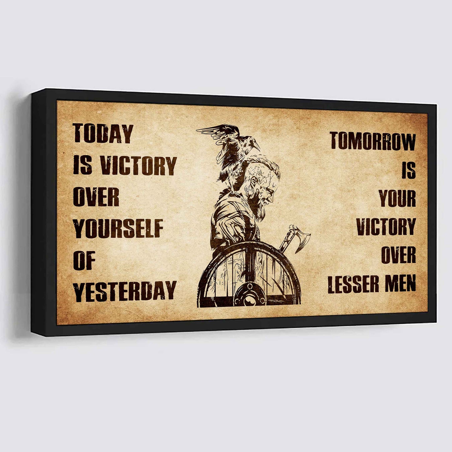 Personalized DRB Poster Canvas - Today Is Victory Over Yourself Of Yesterday Tomorrow Is Your Victory Over Lesser Men