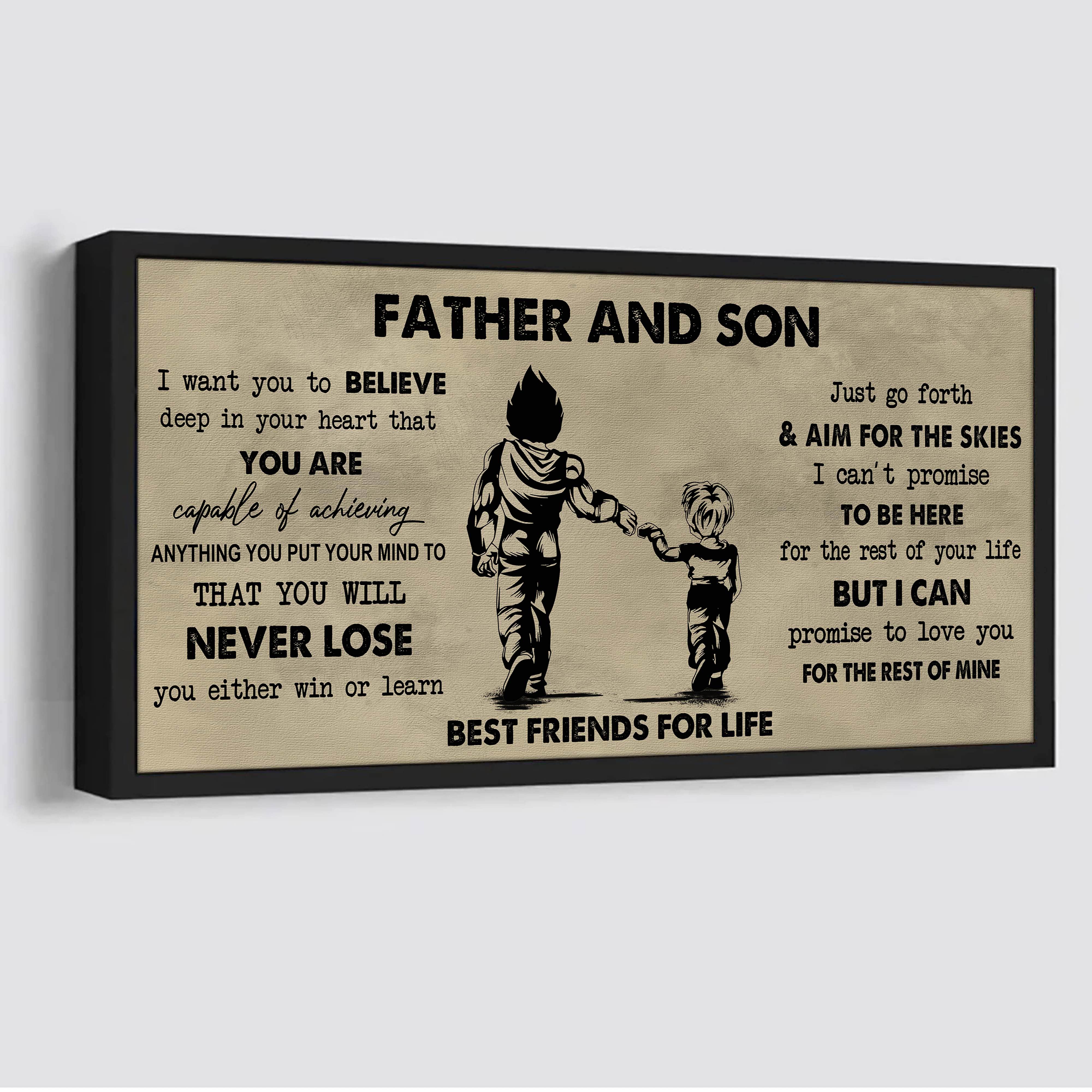 DRB Father And Son Best Friend For Life - You Will Never Lose Poster Canvas Gift For Son From Father