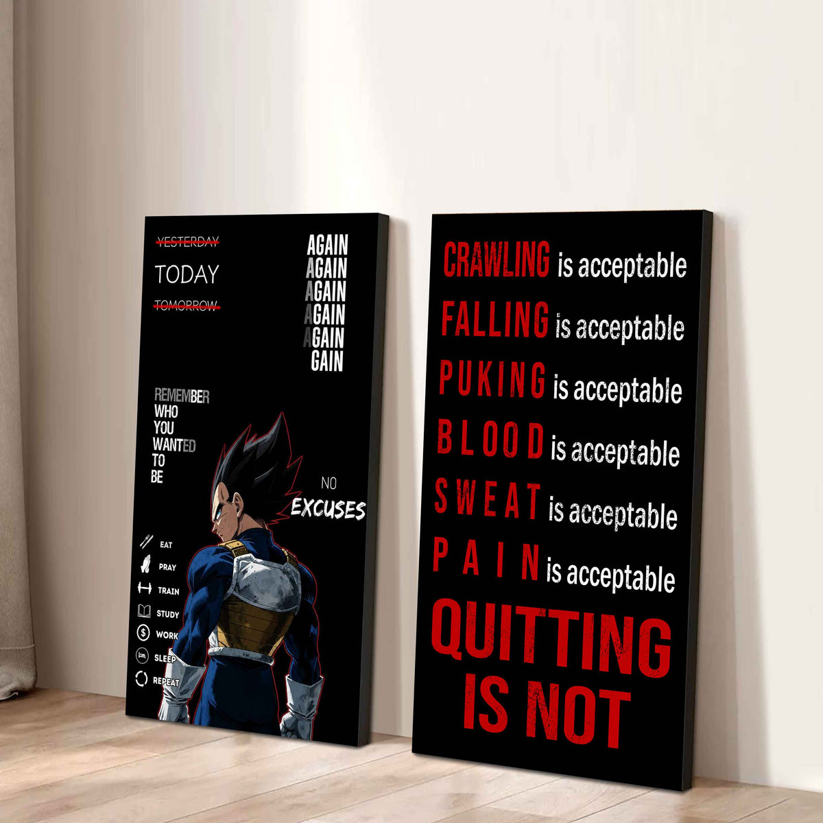 Quiting Is Not Canvas Set Ready To Hang Gift For Your Son Your Friend