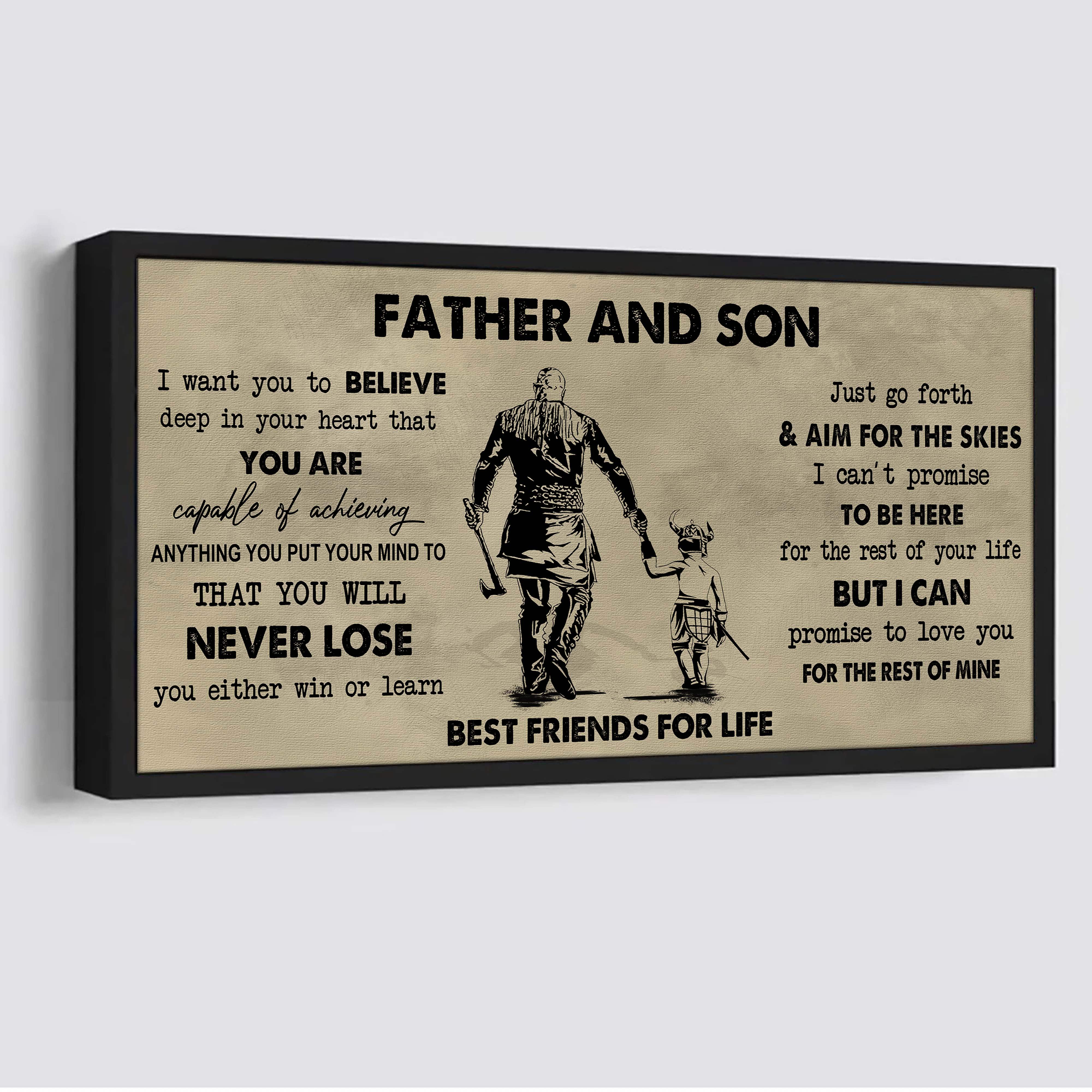 DRB Father And Daughter Best Friend For Life - You Will Never Lose Poster Canvas Gift For Daughter From Father.