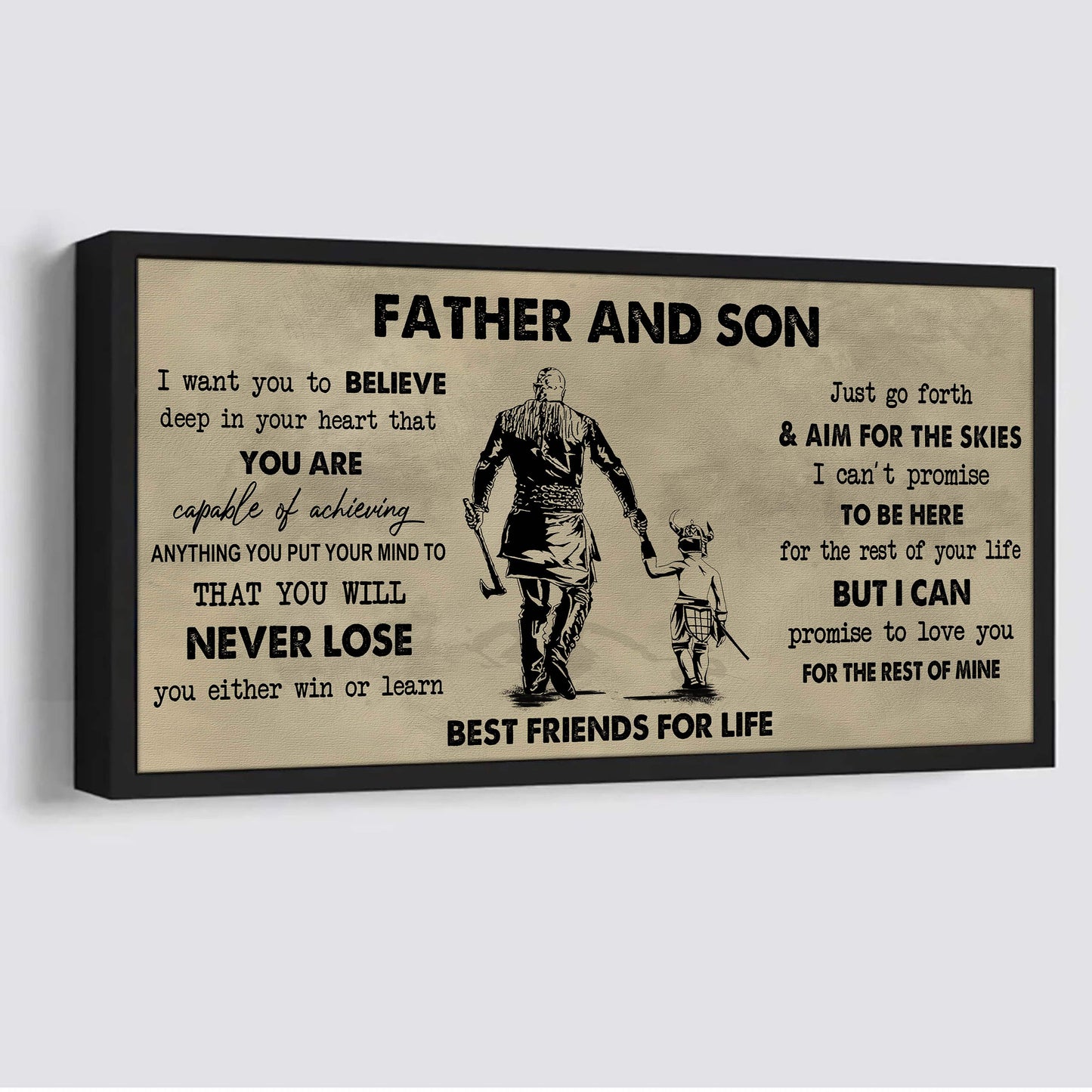 DRB Father And Son Best Friend For Life - You Will Never Lose Poster Canvas Gift For Son From Father