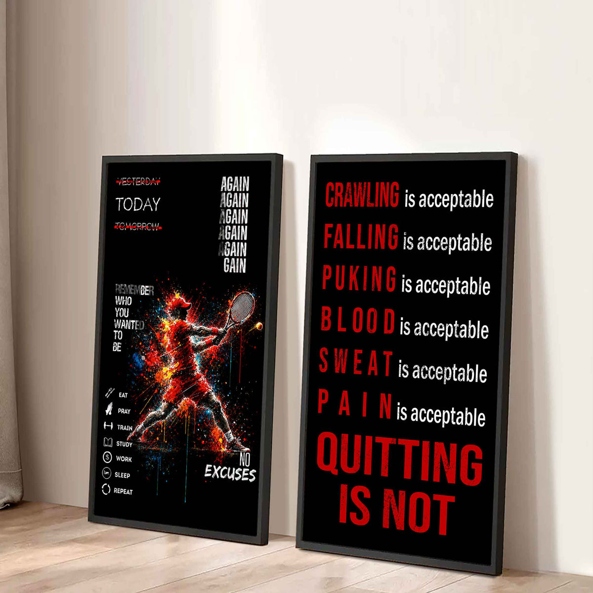 Quiting Is Not Canvas Set Ready To Hang Gift For Your Son Your Friend
