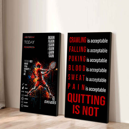 Quiting Is Not Canvas Set Ready To Hang Gift For Your Son Your Friend