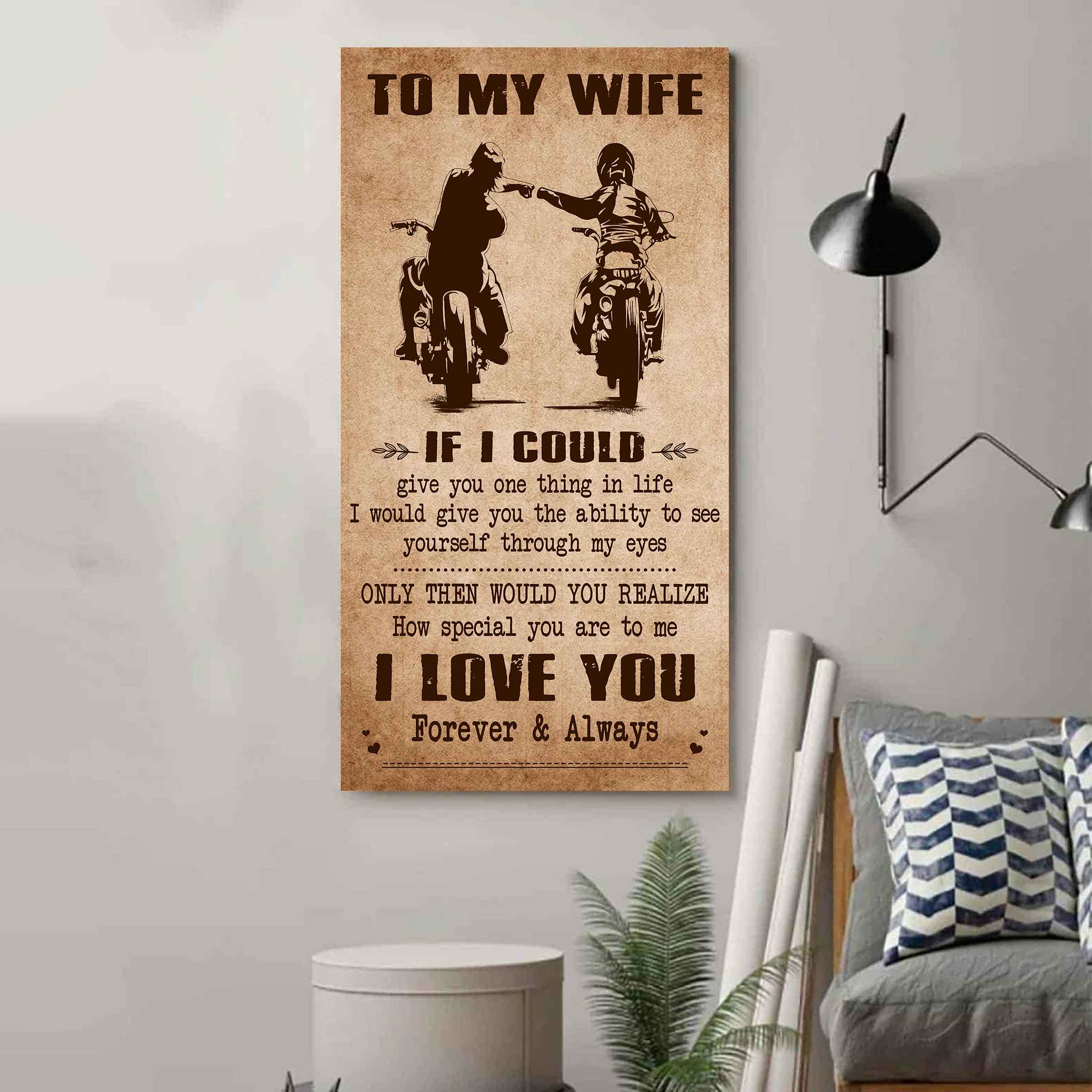 Samurai Poster Canvas To My Wife If I Could Give You One Thing In Life - How Special You Are To Me Gift For Your Wife