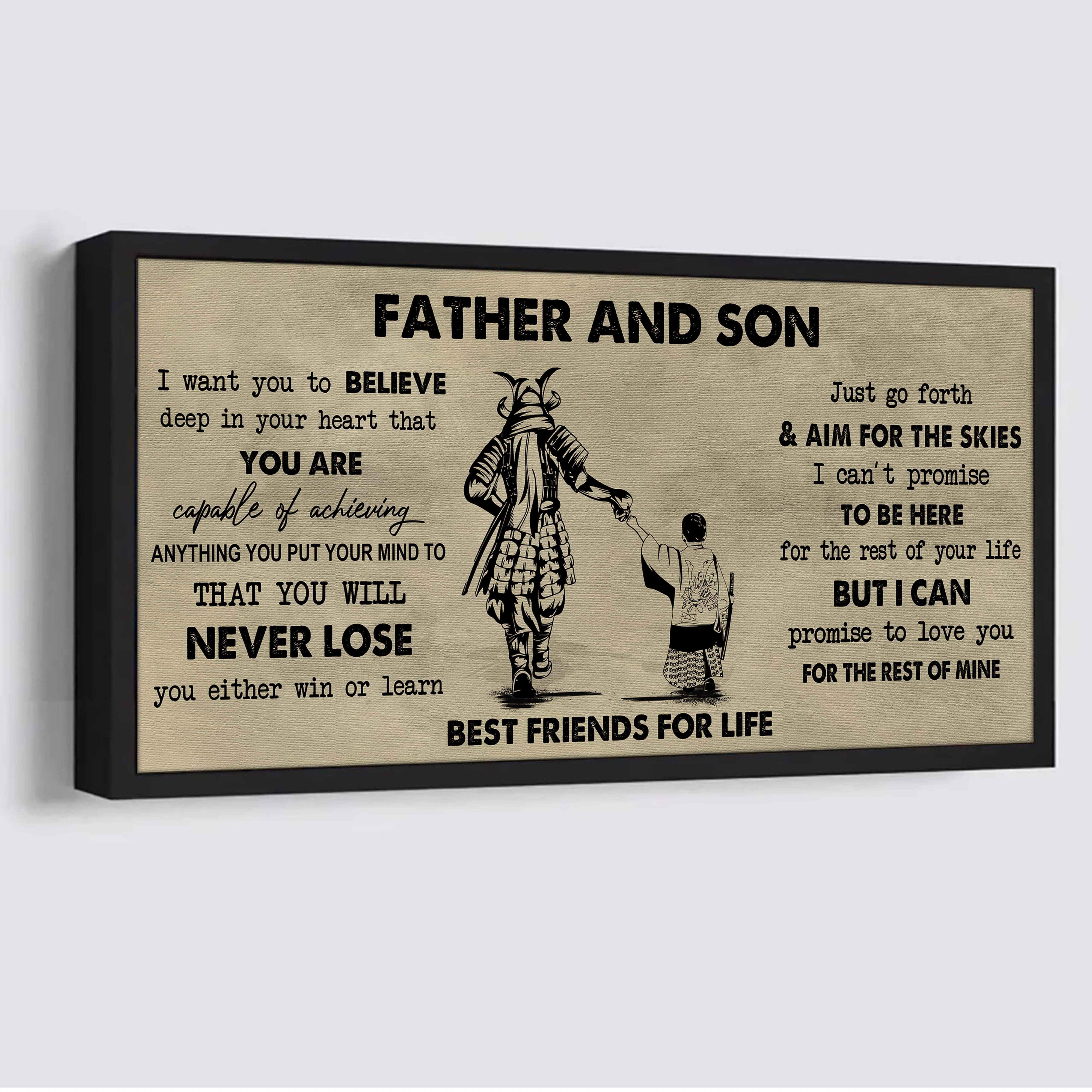 DRB Father And Daughter Best Friend For Life - You Will Never Lose Poster Canvas Gift For Daughter From Father.