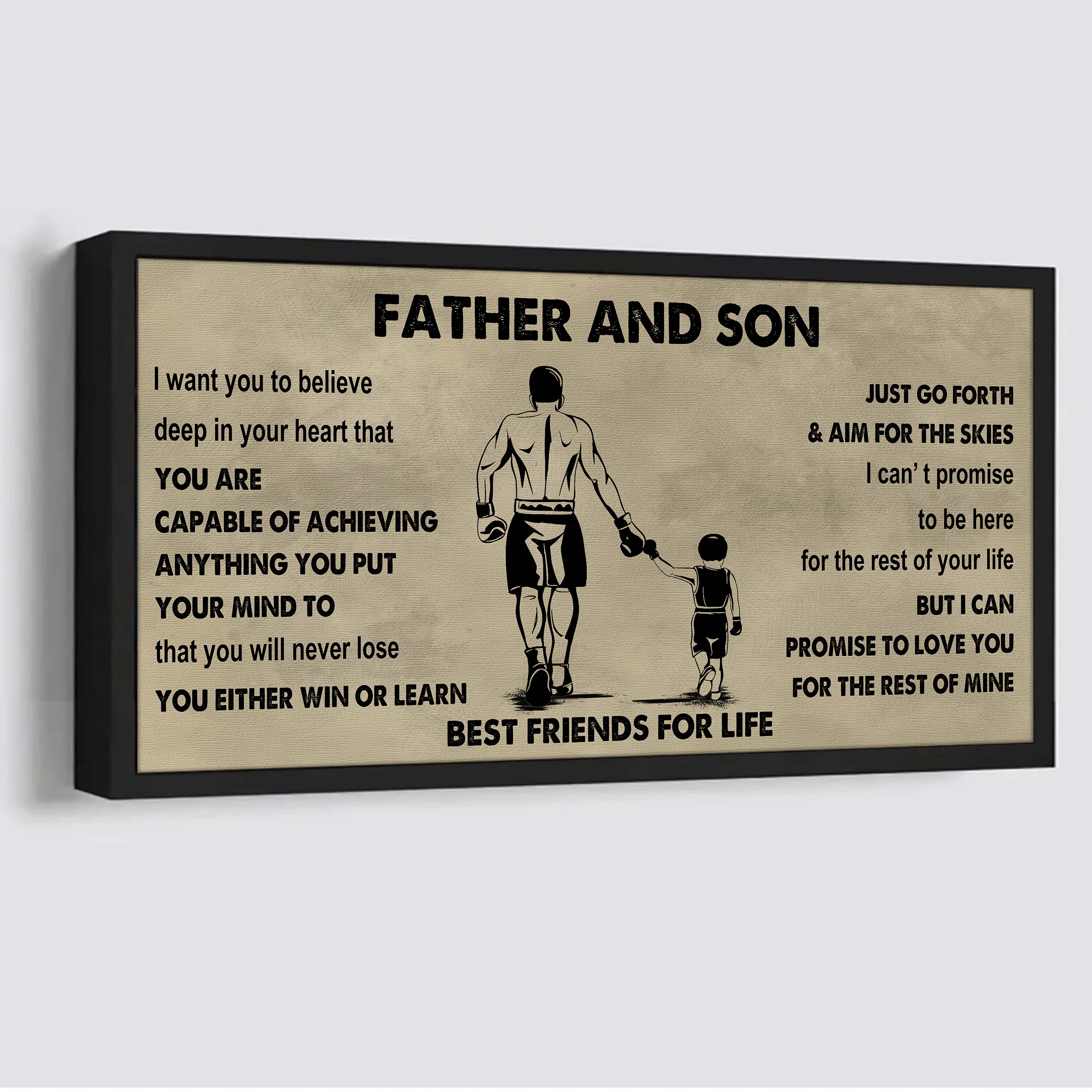 Sport-Family Father And Son Best Friends For Life - Ver 2 You Will Never Lose Poster Canvas Gift For Son From Father