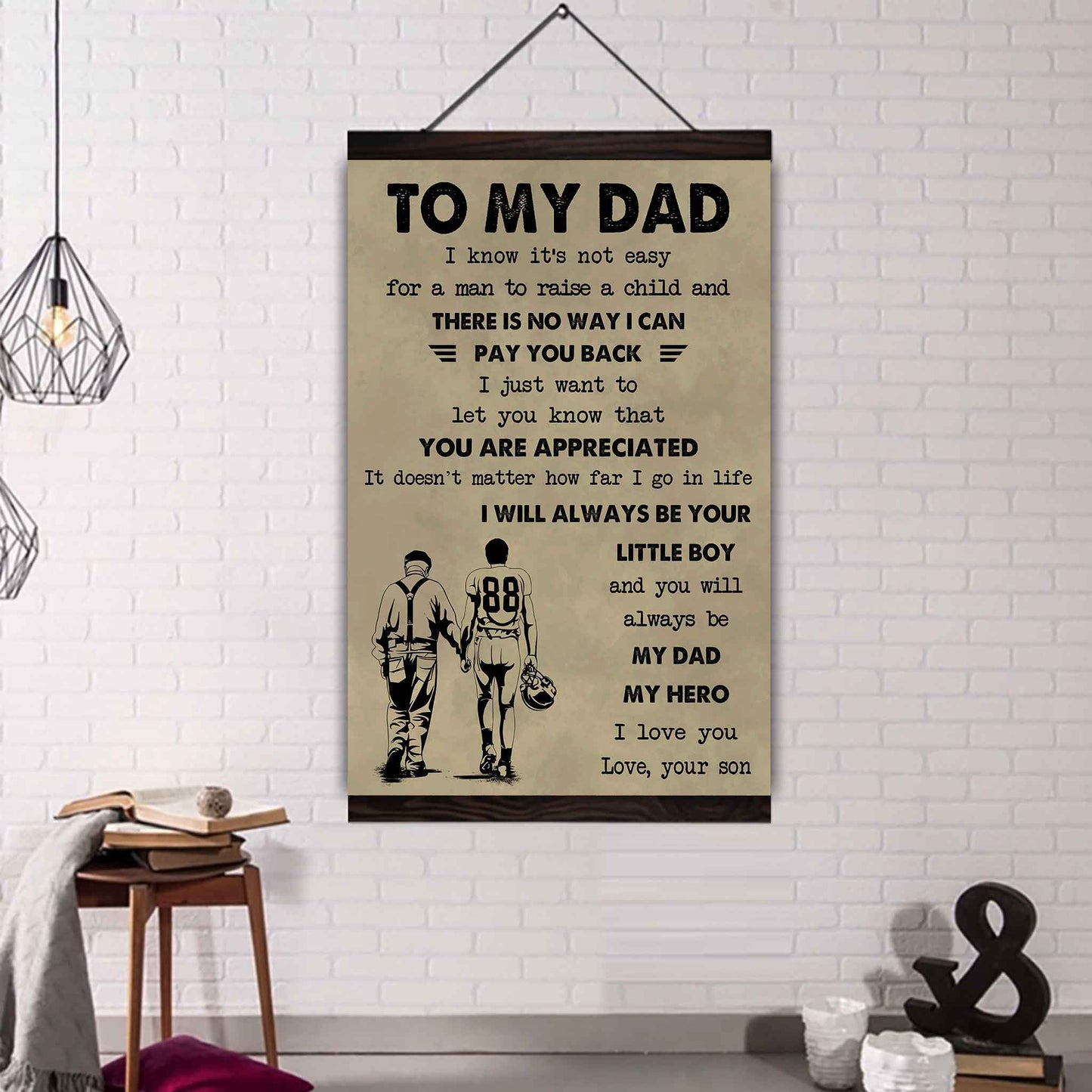 Family The Old Dad Poster Canvas To My Dad I Know It's Not Easy To Raise A Child I Will Always Be Your Little Boy