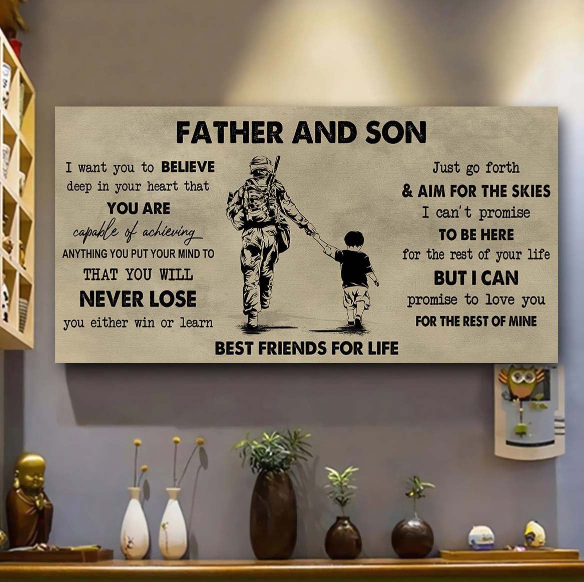 DRB Father And Daughter Best Friend For Life - You Will Never Lose Poster Canvas Gift For Daughter From Father