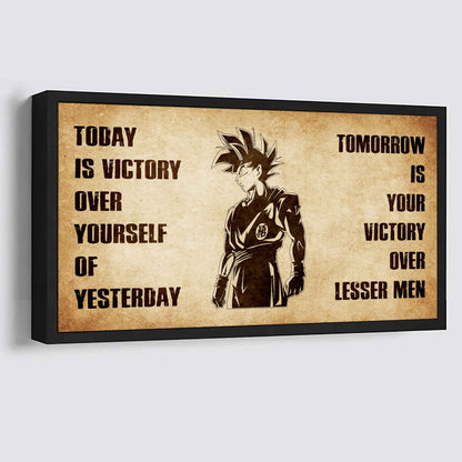 Personalized DRB Poster Canvas - Today Is Victory Over Yourself Of Yesterday Tomorrow Is Your Victory Over Lesser Men