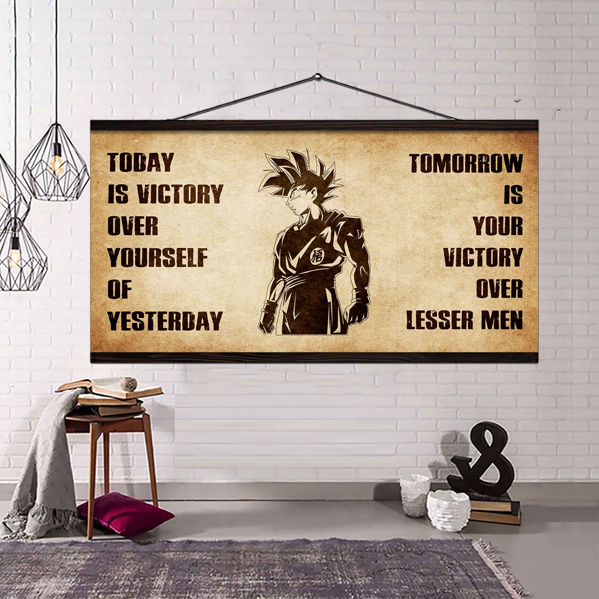 Personalized DRB Poster Canvas - Today Is Victory Over Yourself Of Yesterday Tomorrow Is Your Victory Over Lesser Men