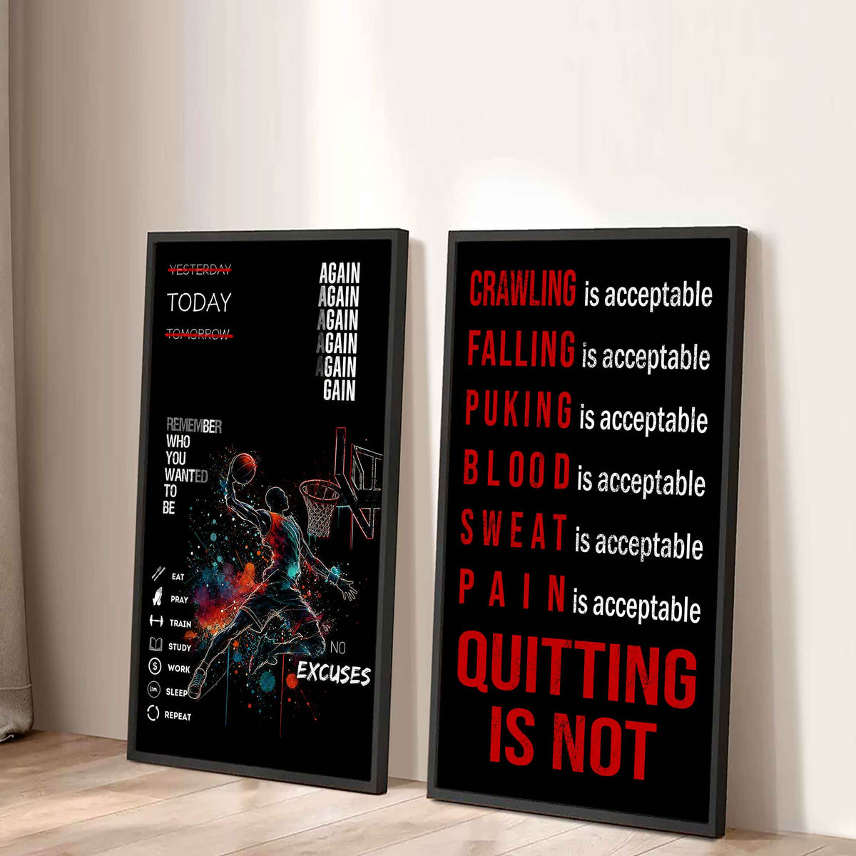 Quiting Is Not Canvas Set Ready To Hang Gift For Your Son Your Friend