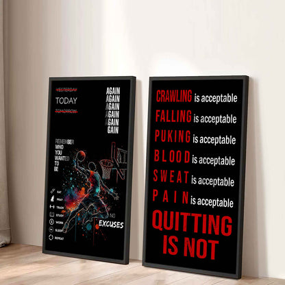Quiting Is Not Canvas Set Ready To Hang Gift For Your Son Your Friend