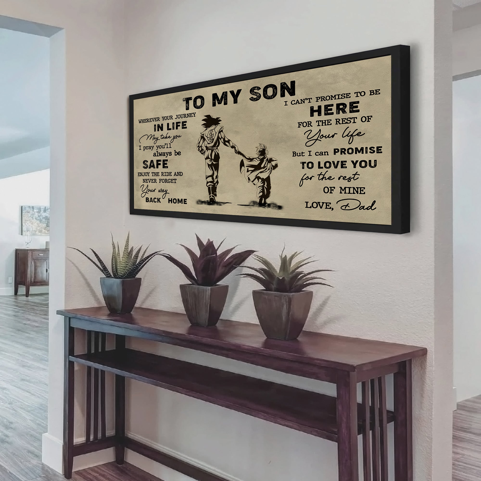 TO MY SON- YOUR WAY BACK HOME - CANVAS POSTER