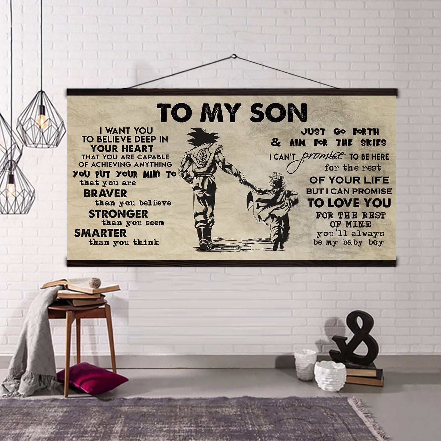 Family TO MY SON- I WANT YOU TO BELIEVE- CANVAS POSTER