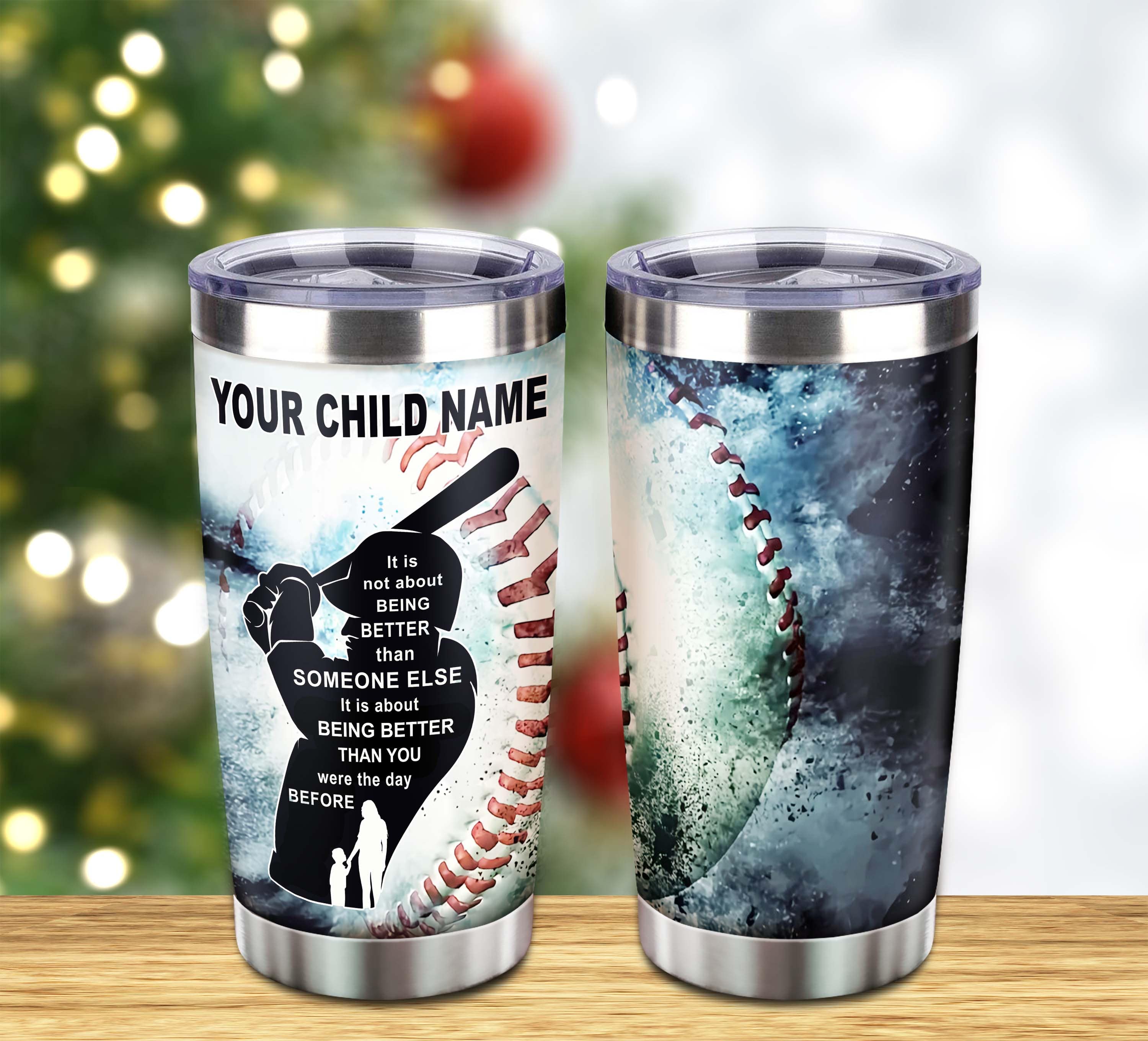 Customizable Basketball tumbler, gifts from Mom To Son With Inspriration Message