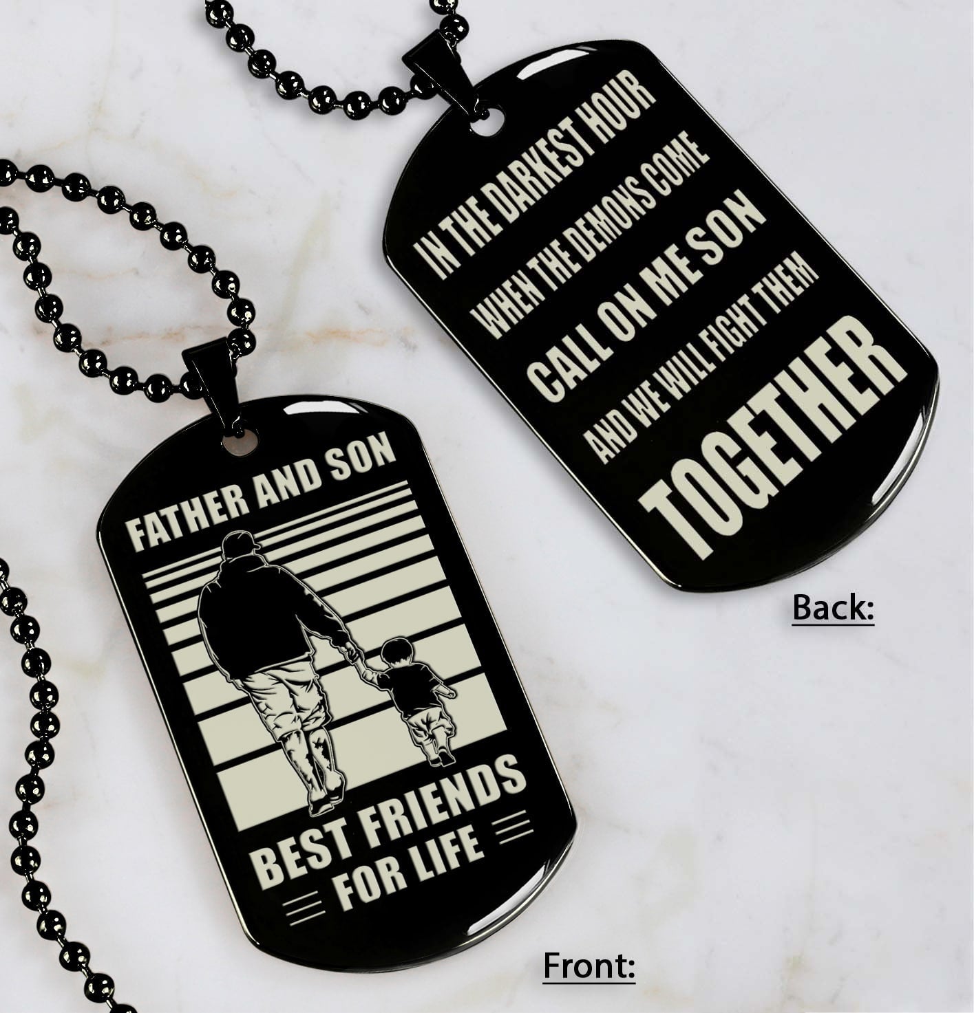 Cowboy Personalized Double Sided Dog Tag Call On Me Son And We Will Fight Them Together Gifts For Your Son From Dad