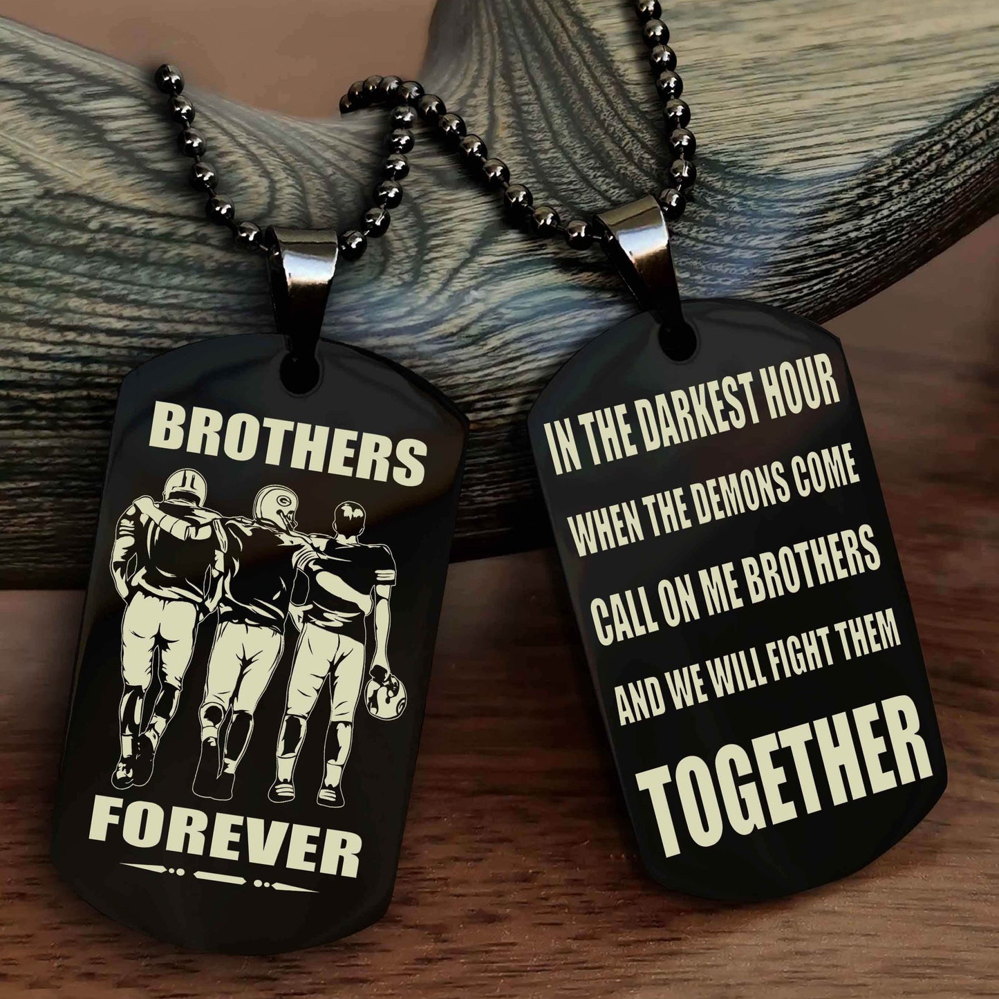 Police Personalized Double Sided Dog Tag For My Brother - Call On Me Brother And We Will Fight Them Together Gift For Your Friend