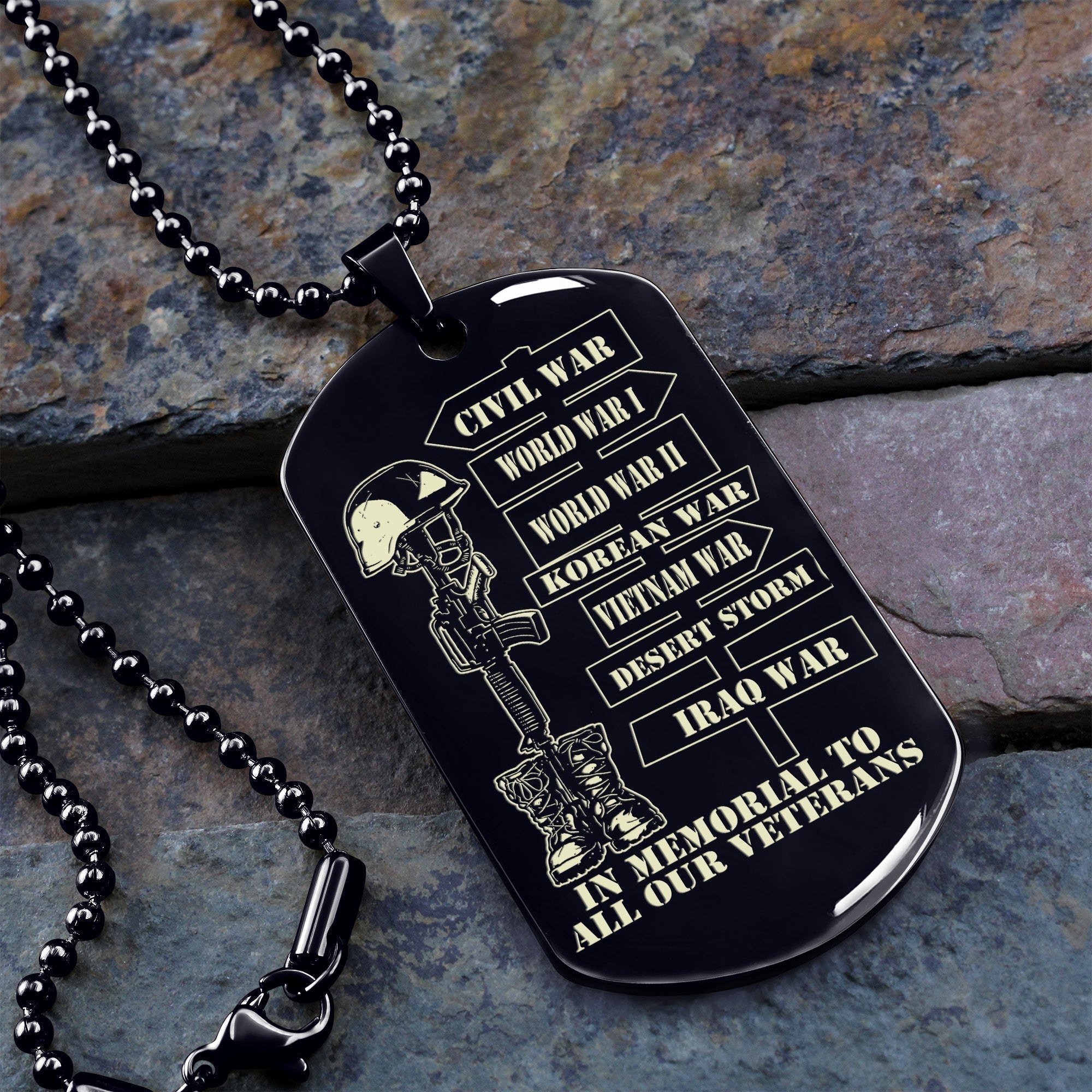 Veteran One Side Dog Tag Gift For Your Vetaran Your Brother Memorial Day