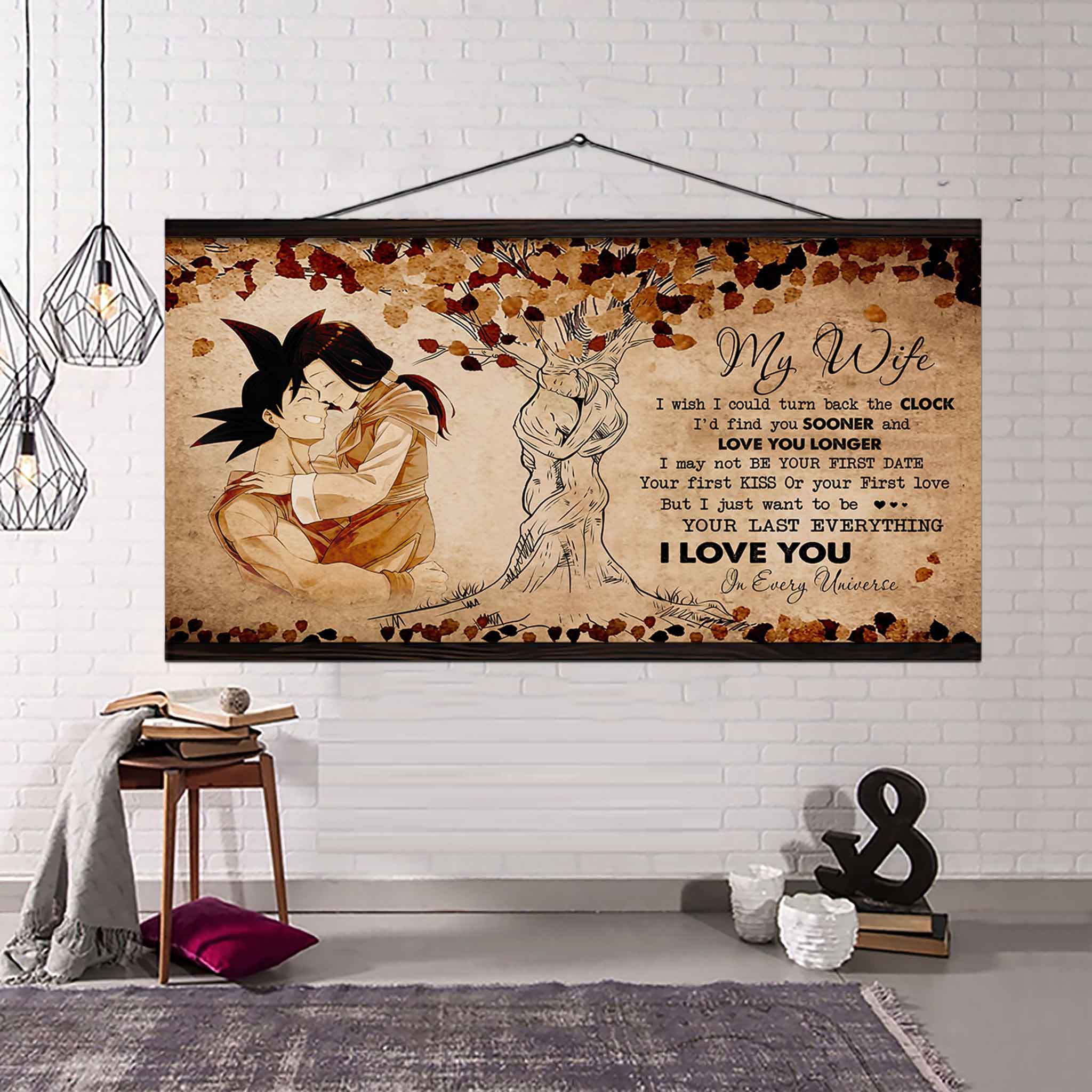 Samurai Poster Canvas To My Wife I Wish I Could Turn Back The Clock - I Love You In Every Universe