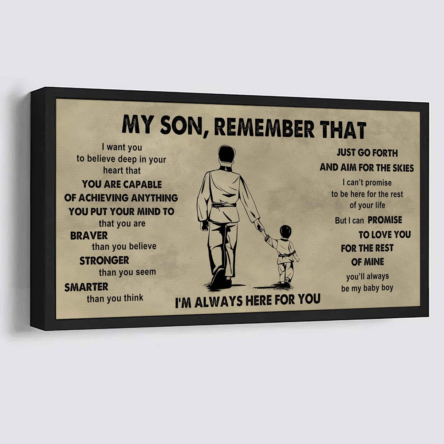Personalized Sport Poster Canvas - My Son Remember That Just Go Forth And Aim For The Skies